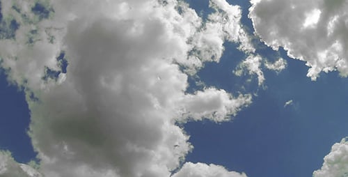 White Clouds Floating in a Blue Sky
