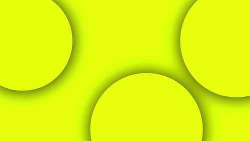 Minimalist Pulsing Yellow Circles Motion Background
