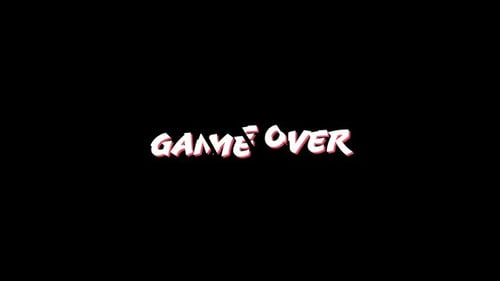 Words Game over written in capital letters