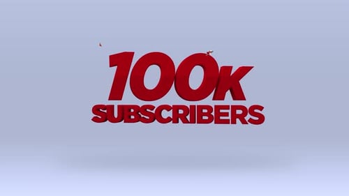 YouTube 100K Subscribers Celebration Title Animation