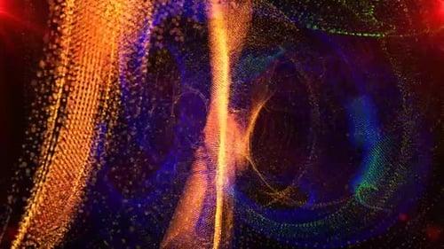 Loop VJ-Hintergrund mit beleuchteten farbigen Punkten