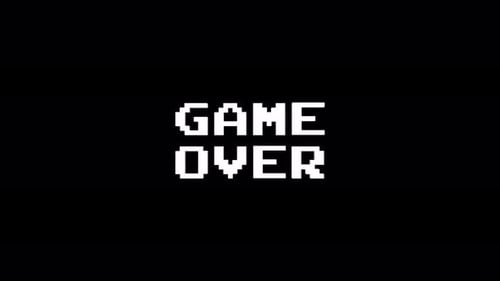 Retro Glitch Game Over Text Animation