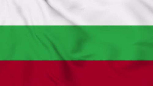 Realistic Waving Bulgarian Flag Background Animation