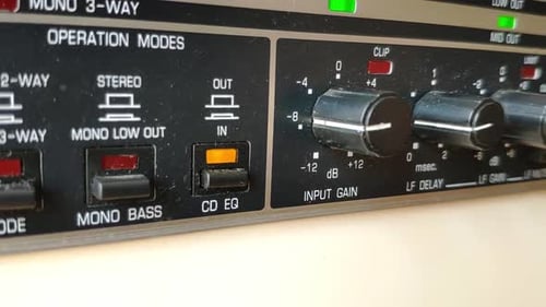 Audio Equalizer Panning Close Up