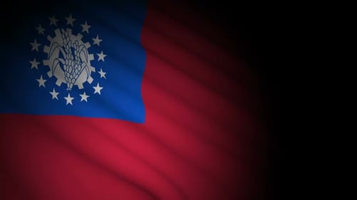 Realistic Waving Myanmar Flag Animation for Corporate Presentations