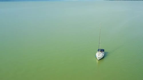 Yacht on Lake Balaton In Hungary