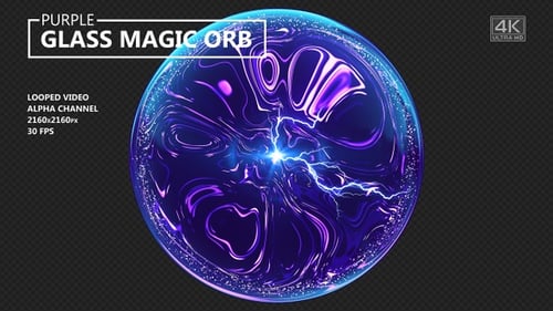 Magische Kugel aus lila Glas