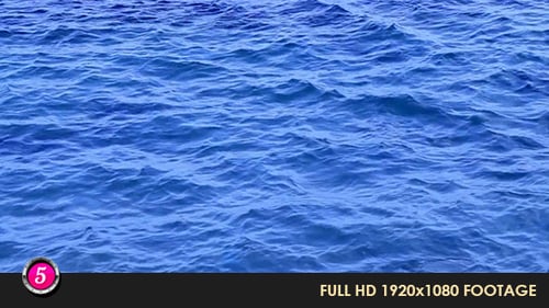 Blue Ocean Water Ripples on the Surface