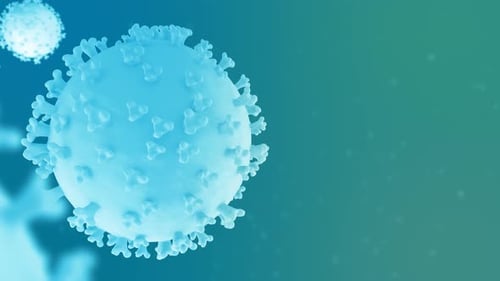 3D Rotating Virus Particle Medical Animation