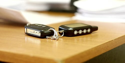 Car Key On Office Table