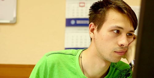 Bored And Tired Office Worker