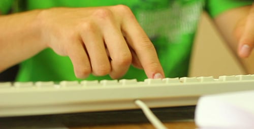 Typing On PC Keyboard In Office