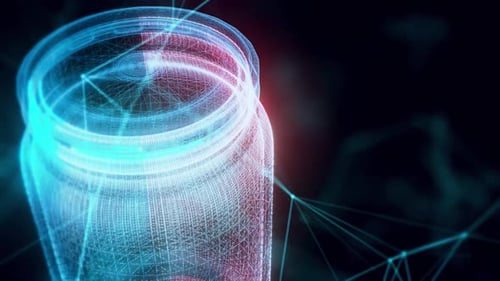 Jar Hologram Close Up 4k