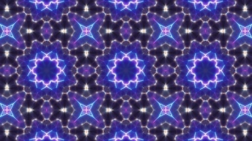 Blinking Lights Neon Kaleidoscope Background Loop 4K 09