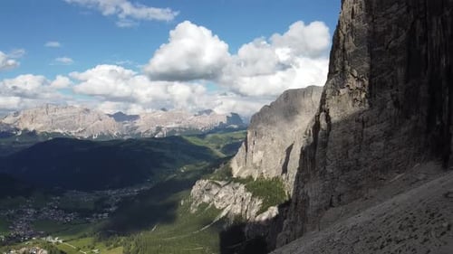 Dolomites Mountains Aerial View, Italy