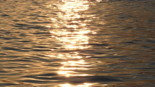 Sunset over Sea Waves
