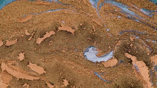 Metallic Paint Swirls in Gold, Bronze and Silver