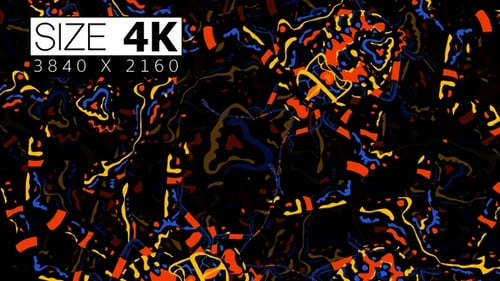 Vibrant Abstract Morphing Shapes Looping Background Animation