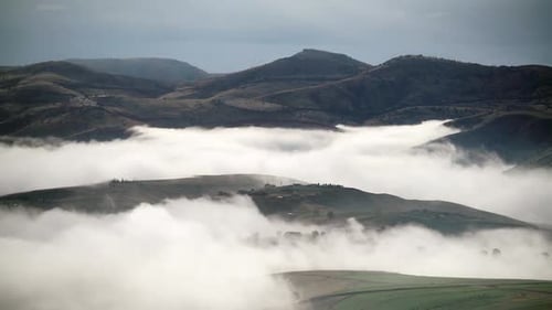 8K Foggy Weather In The Rural Village