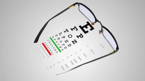 Animated Glasses and Snellen Eye Chart for Vision Tests