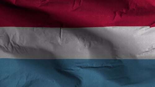 Luxembourg Flag Waving Seamless Loop