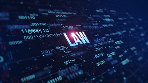 Law Digital Binary Code Background