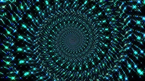 lignes circulaires kaléidoscope abstrait multicolore rotatif fond noir