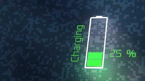 Digital Battery Charging Progress Bar