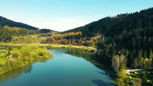 Fabulous Lake in the Mountains