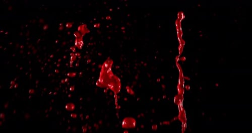 Spritzer roter Tinte
