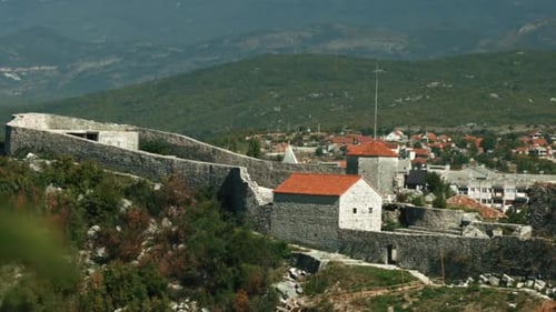 Small old city in the mountains