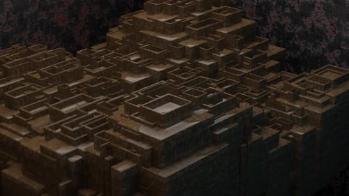 Expanding Geometric Blocks Abstract Architecture Background Animation