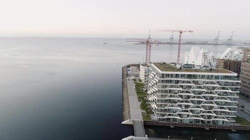 Beautiful Aerial View of the Top Of Structural Buildings With Unique Design