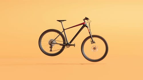Animation en boucle du processus d'assemblage d'un vélo. Pièces métalliques combinées ensemble. 4K
