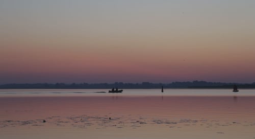 Boat Floats On The River