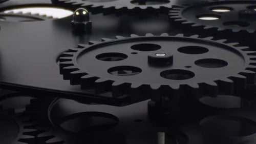 Rotating Black Gears Mechanism
