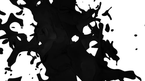 Dynamic Black Liquid Splatter Reveal Transition