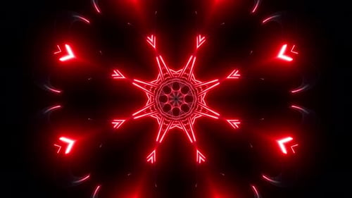 4k rote Neon-Blumen-Schleife