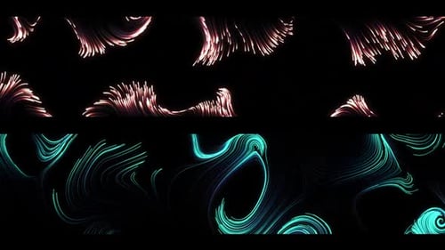 Dynamic Fluid Particle Lines Abstract Background Animation