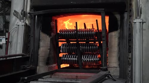 Products Furnace at the Iron and Steel Factory 4K