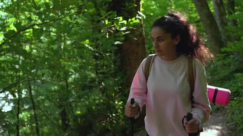 Exploring Natural Reserve Park Hiking and Backpacking in Summer Vacation