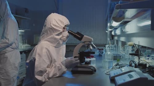Epidemiologists Working in Lab