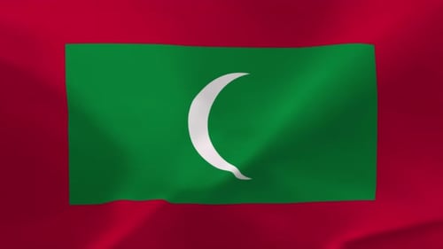 Waving Flag of Maldives Animation