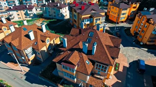 Modern Town Houses on Urban Street
