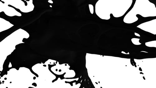 Dynamic Black Ink Splash Reveal Transition