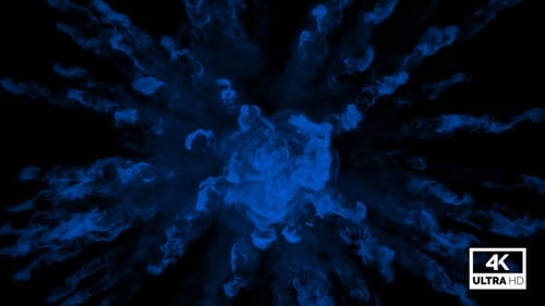 Dynamic Blue Smoke Explosion Reveal