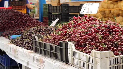 Cherries for Sale at Market