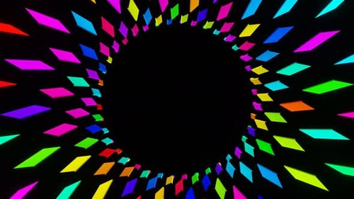 Abstraktes mehrfarbiges Mosaik VJ Loop