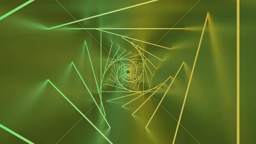 Structure of spiral of neon lines in square 3d tunnel