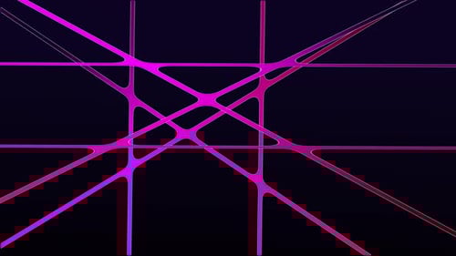 Animated Abstract Glowing Grid Lines Background